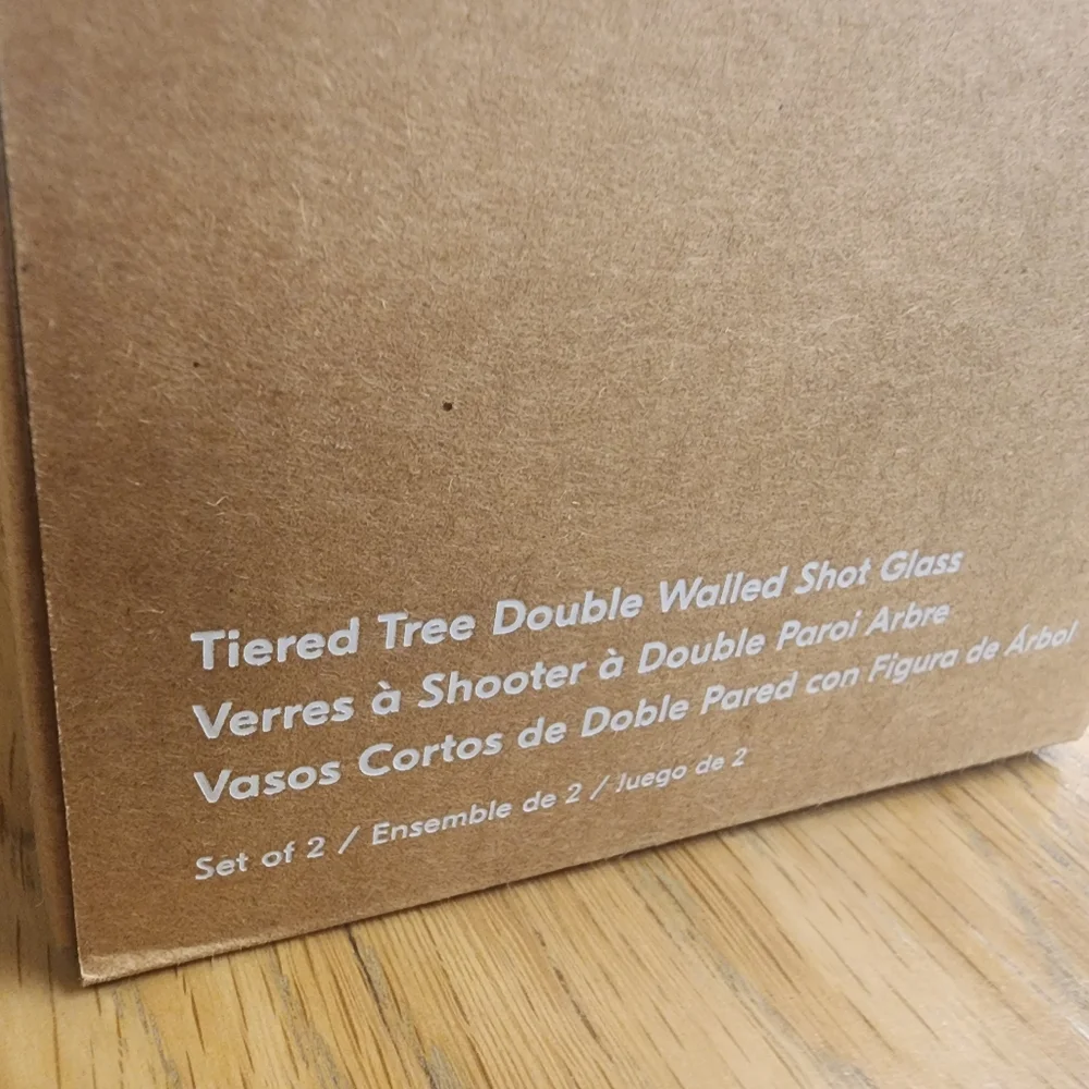 Tree Tiered Double Walled Shot Glasses, set of 2